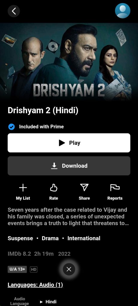 Dryshyam 2 - Prime Video - Net Mirror