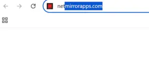 Type Netmirrorapps Dot Com in the URL Address